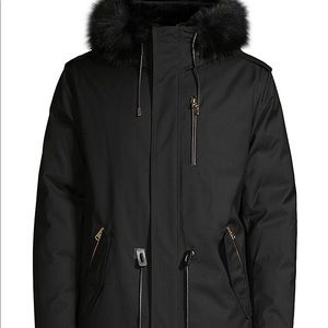 Mackage Fox & Rabbit Fur-Trim Down Parka Coat NEW